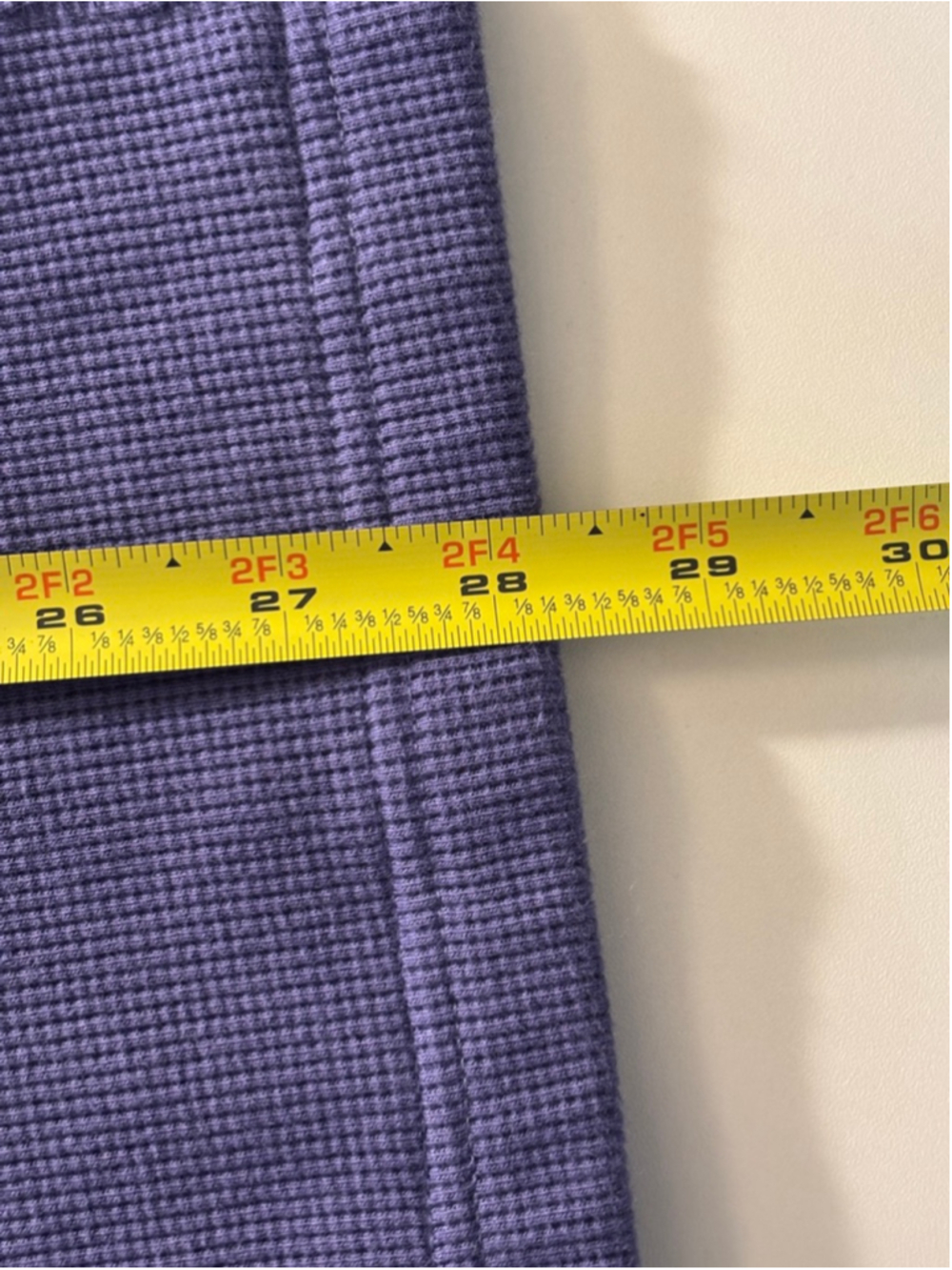 North Face Waffle Style Men's Purple Hoodie with Pockets - Size XL - Picture 5 of 6